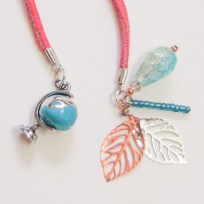 Back to School Dangle Charm Leather Bookmark