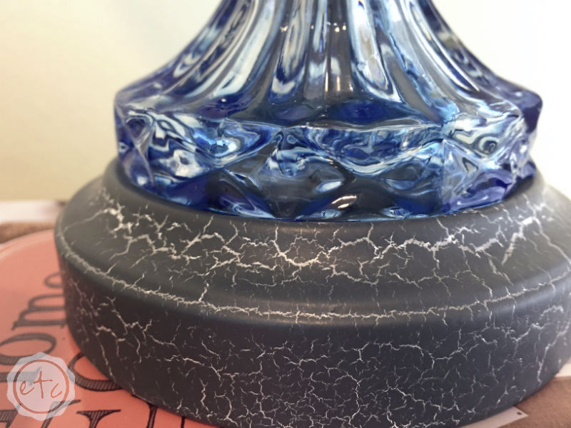 DIY Lamp Transformation... How to Color Transparent Glass with Happily Ever After, Etc.