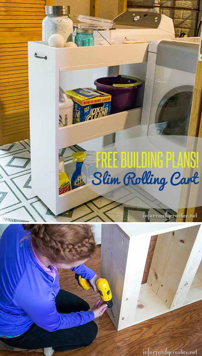 13 Laundry-Room-Organization-Ideas-Slim-Rolling-Cart
