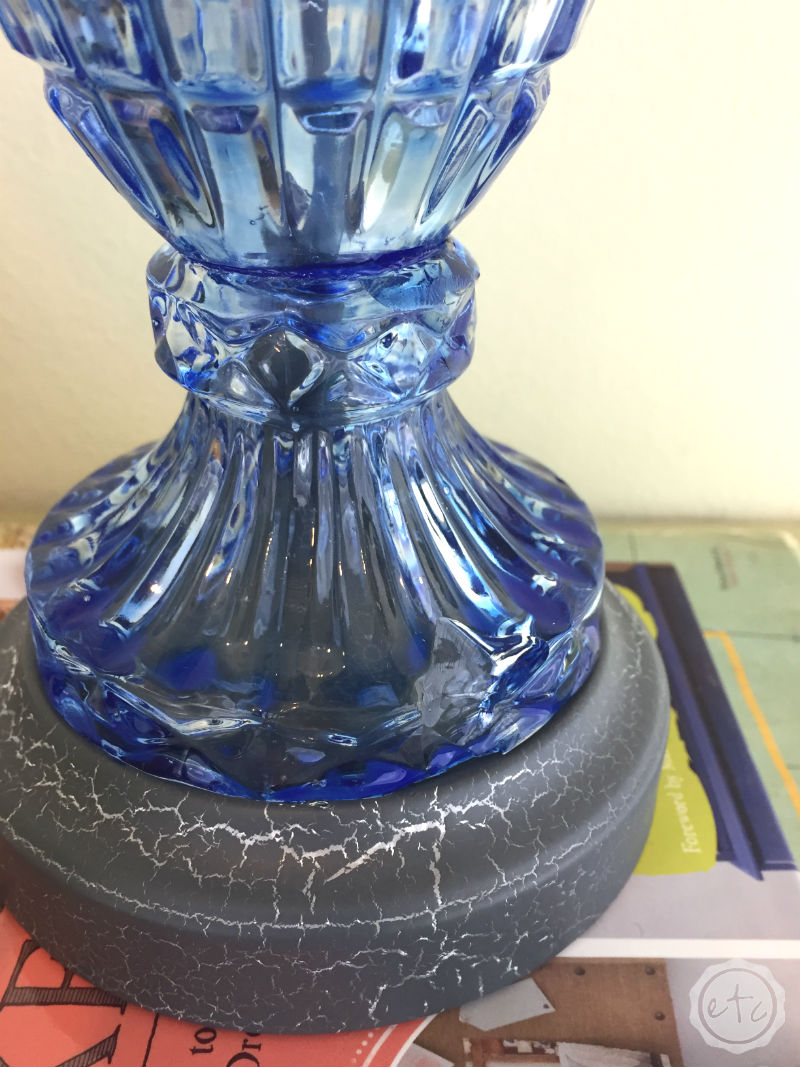 DIY Lamp Transformation... How to Color Transparent Glass with Happily Ever After, Etc.