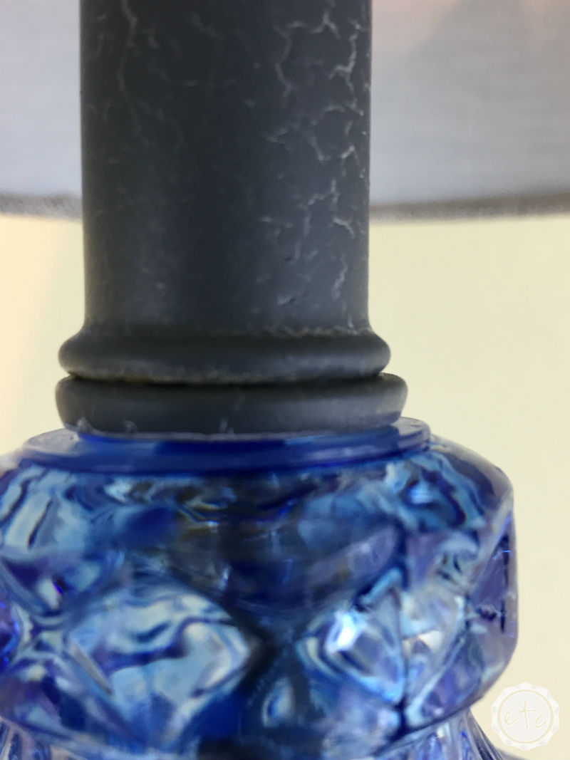 DIY Lamp Transformation... How to Color Transparent Glass with Happily Ever After, Etc.