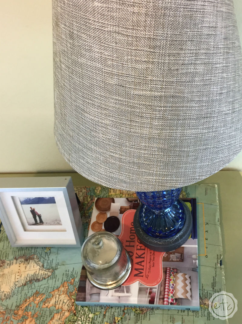 DIY Lamp Transformation... How to Color Transparent Glass with Happily Ever After, Etc.