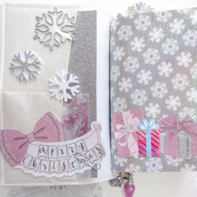Blush Christmas Themed Travelers Notebook