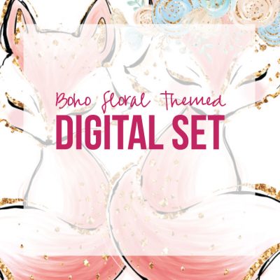 Boho Floral Themed DIGITAL SET for your Planner