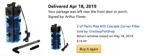20 Gallon Fish Tank Water Filter