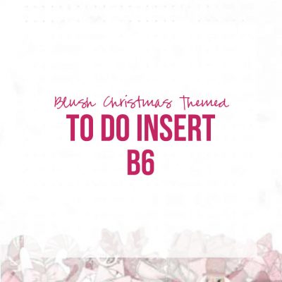 Blush Christmas Insert To-Do (B6, Printable)