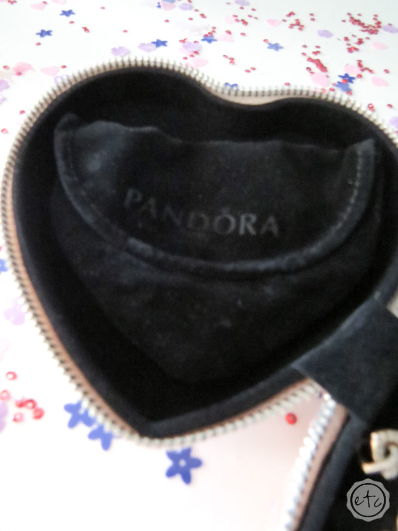 Small magnetic pouch on the door of this jewelry case